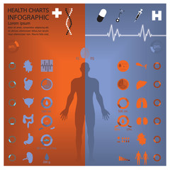 Wall Mural - Medical And Health Infographic Infochart