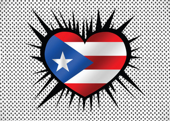 Poster - Puerto Rico flag