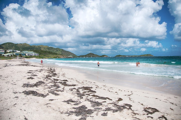 Wall Mural - Orient Beach on St. Maarten Carribean Island