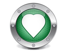 Techno Green Favorite Button