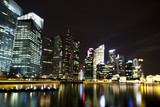 Fototapeta Nowy Jork - Skyscrapers in Marina Bay, Singapore