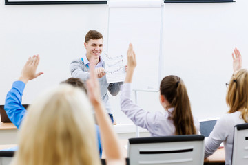 Wall Mural - Teacher at lesson