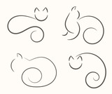 Koty logo wektor