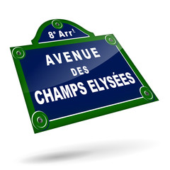 Wall Mural - Parisian avenue plates