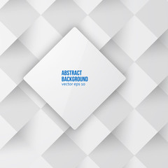Wall Mural - vector white squares. abstract and grey backround