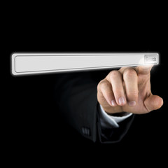 Wall Mural - businessman using a search navigation bar