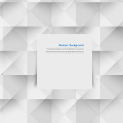 Wall Mural - vector white triangle. abstract and grey backround