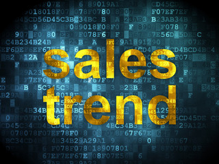 Marketing concept: Sales Trend on digital background