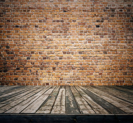 old room with brick wall