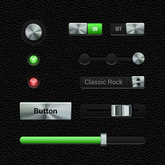 ui application metal software controls set.