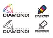 Diamond print logo set