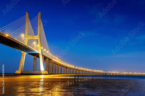 Naklejka ścienna Vasco da Gama bridge, Lisbon, Portugal