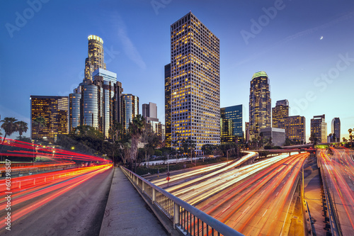Tapeta ścienna Los Angeles, panoramę centrum California