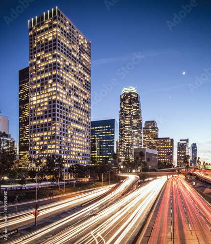 Tapeta ścienna Los angeles, California downtown cityscape