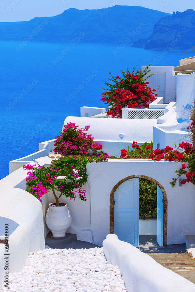 Santorini island, Greece - obrazy, fototapety, plakaty 
