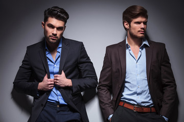 Canvas Print - two relaxed fashion male models