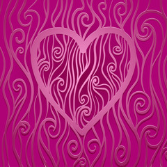 Poster - Vector Pattern with Heart on Center