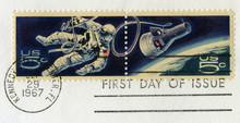 Vintage US Space Postal Stamps