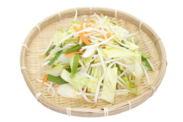 Wall Mural - Bean Sprouts and fresh vegetable prepare for cooking