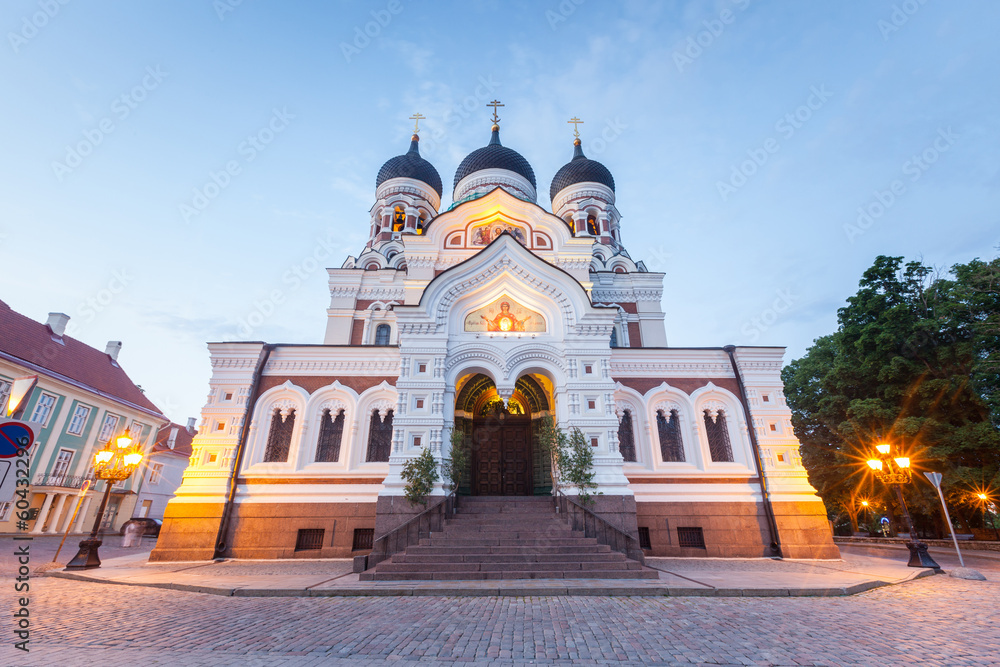 Obraz na płótnie Alexander Nevsky Orthodox Cathedral in Tallinn w salonie
