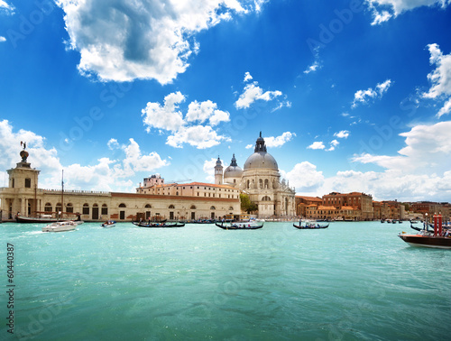 Tapeta ścienna Kanał grande i bazylika santa maria della salute, wenecja, włochy
