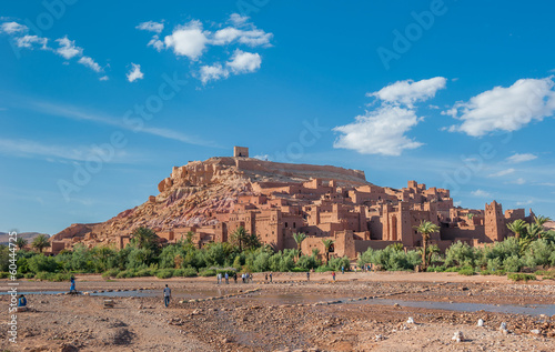 Obraz na płótnie canvas czteroczęściowy "tetraptyk" Ait benhaddou, tradycyjna berberyjska kasbah, Maroko