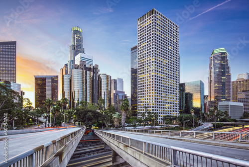 Naklejka samoprzylepna Centrum los angeles, California cityscape