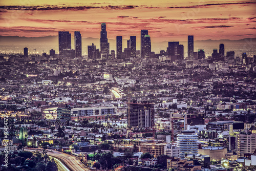Naklejka samoprzylepna Centrum Los Angeles