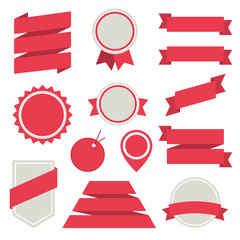 vector stickers and badges set 3. flat style.