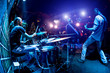 canvas print picture - Band performs on stage