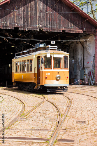 Naklejka na drzwi Vintage tram