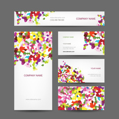 Sticker - Set of abstract creative business cards design