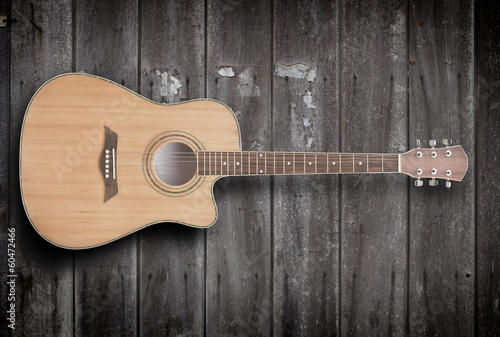 Obraz na płótnie canvas dwuczęściowy "dyptyk" Gitara akustyczna