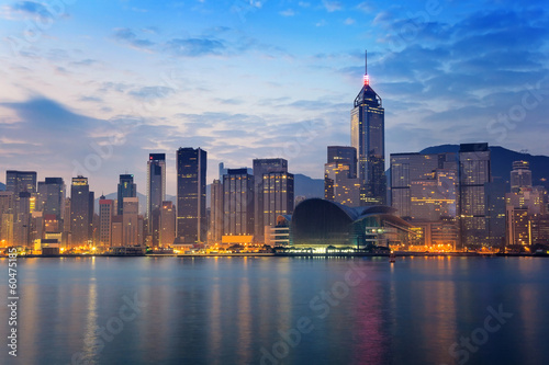Naklejka samoprzylepna Hongkong panoramę miasta