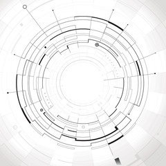 Aufkleber - Abstract circular structure technology background.
