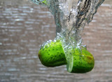 Fototapeta Łazienka - Water splash of cucumber