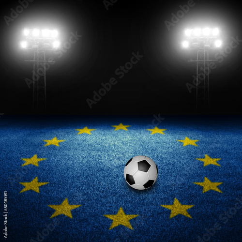 Plakat na papierze fotorealistycznym Piłka nożna euro
