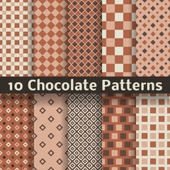 Wall Mural - chocolate vector seamless patterns (tiling).