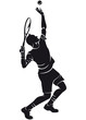 tennis player, silhouette