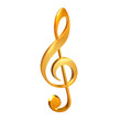 Gold treble clef