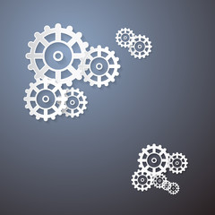 Poster - Abstract Cogs, Wheels Paper Background