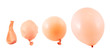 Four stages of balloon inflation isolated
