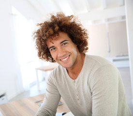 Sticker - Handsome man in modern apartment