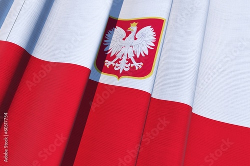 Board z aluminiowym obramowaniem Polska flaga