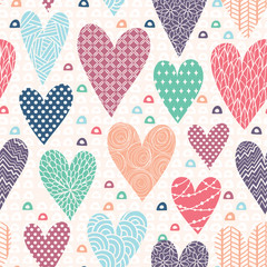 Poster - Hearts seamless pattern