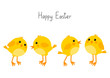 Easter card with little chickens