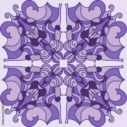 Naklejka samoprzylepna Fioletowa mandala