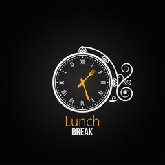 Wall Mural - lunch clock concept design background