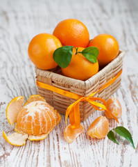 Wall Mural - Tangerine with segments