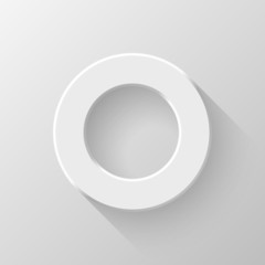 Wall Mural - white abstract circle volume button blank template